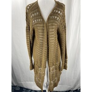 Sundance Fosette long-line crochet cardigan Size Small Beach Cottagecore